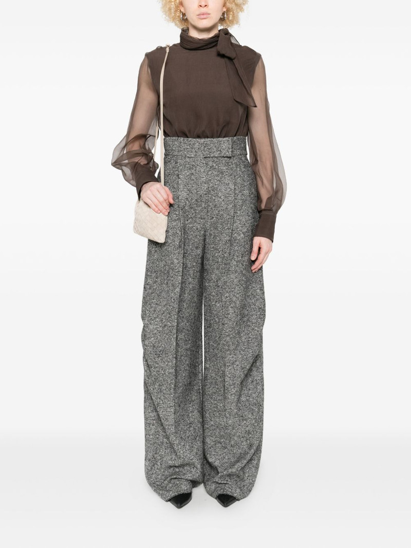 Brunello Cucinelli embellished tie-neck blouse outlook