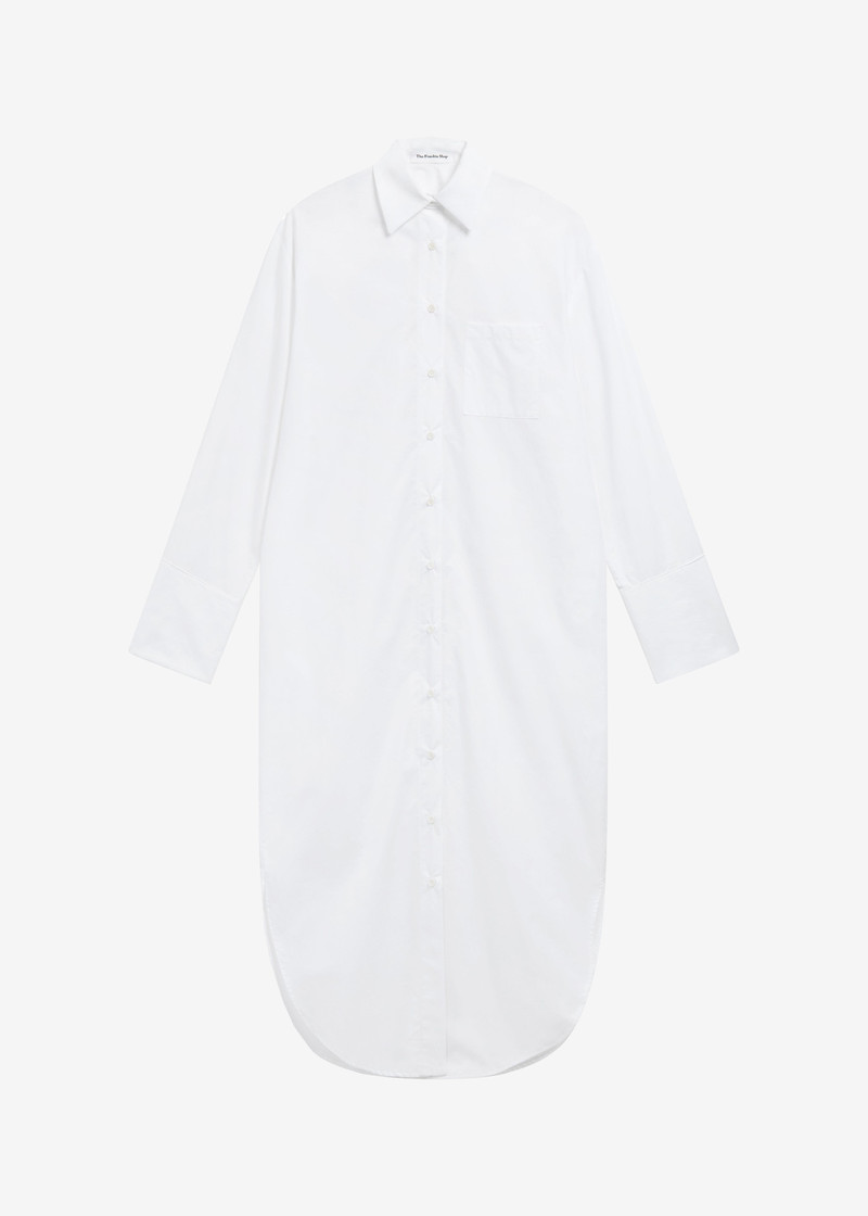Helena Shirt Dress - White 1