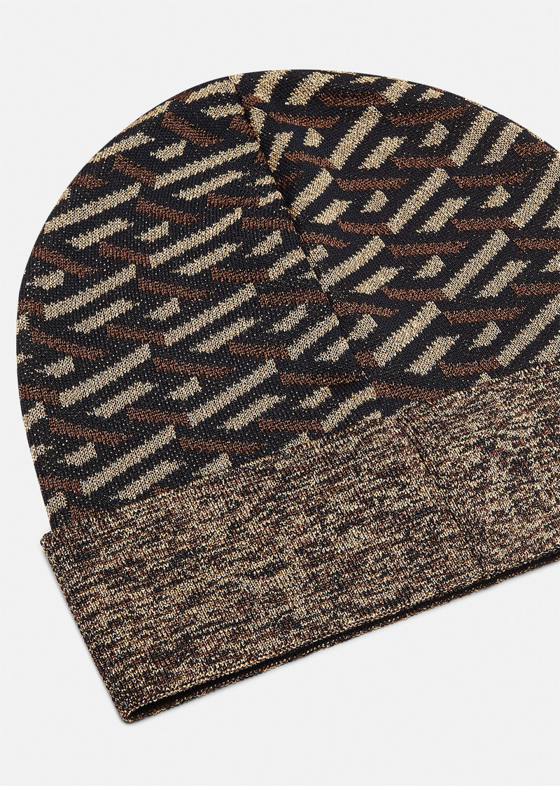 La Greca Metallic Wool Beanie 3