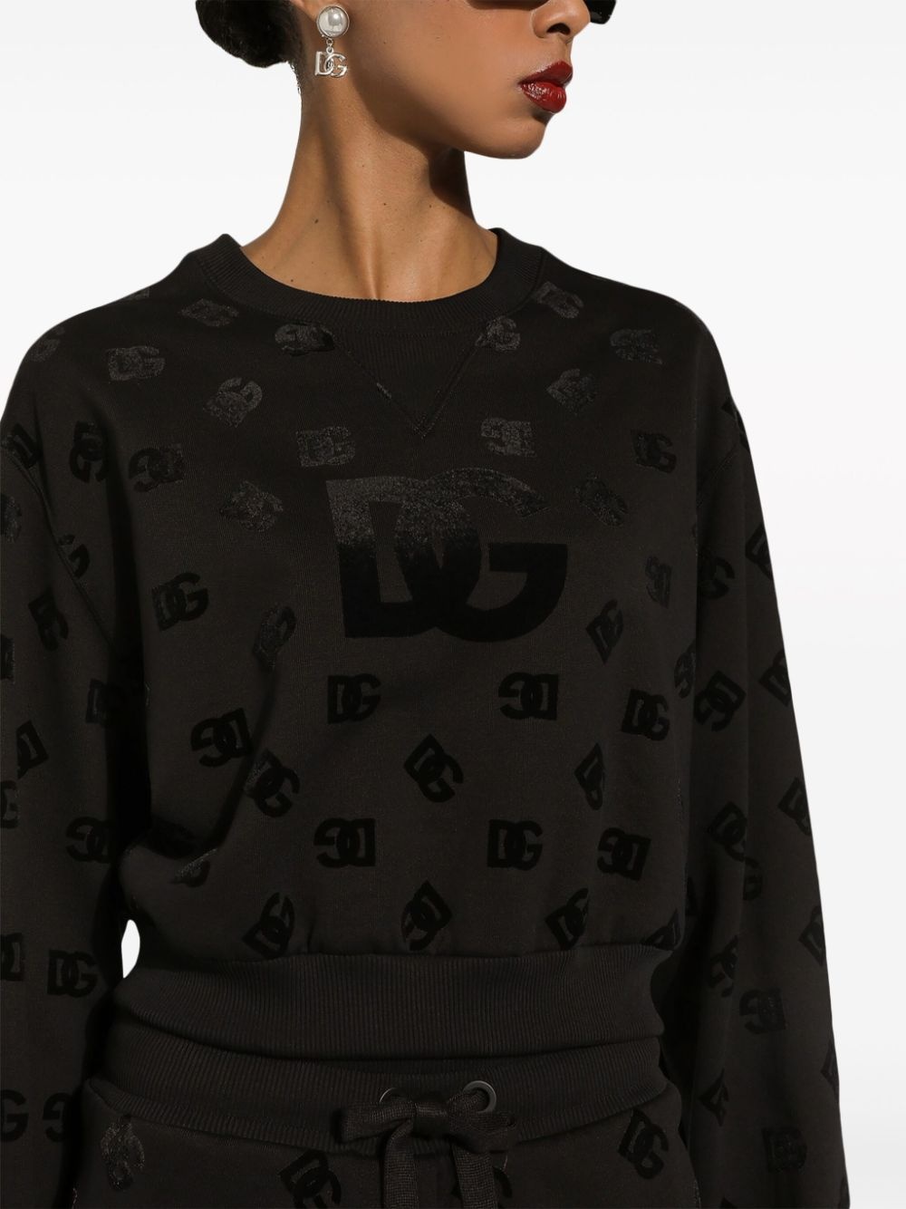 logo-print cotton sweatshirt - 5