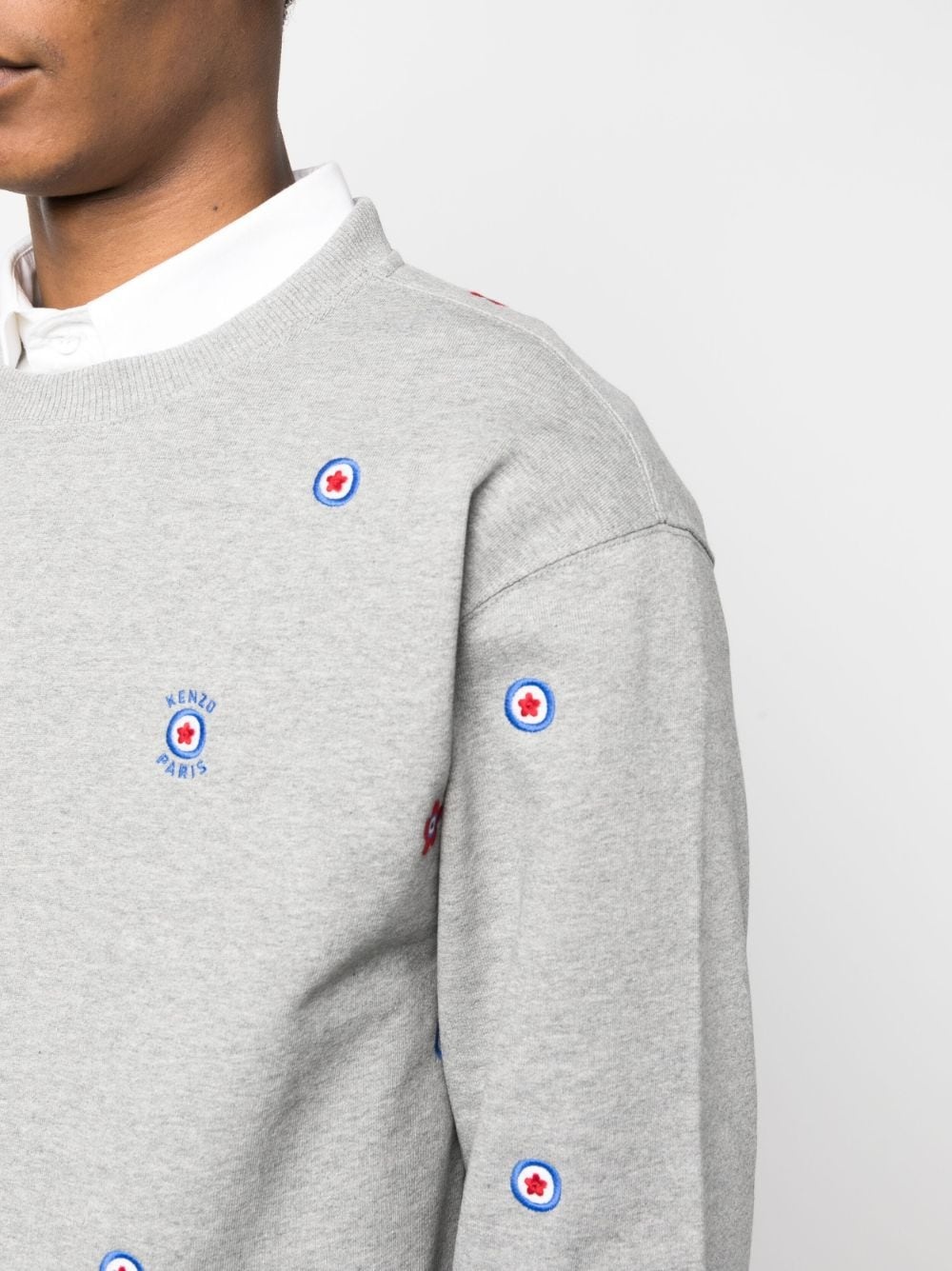 floral-embroidered cotton sweatshirt - 5