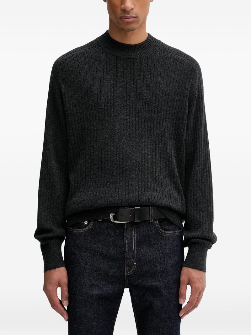 ribbed mock-neck sweater 1