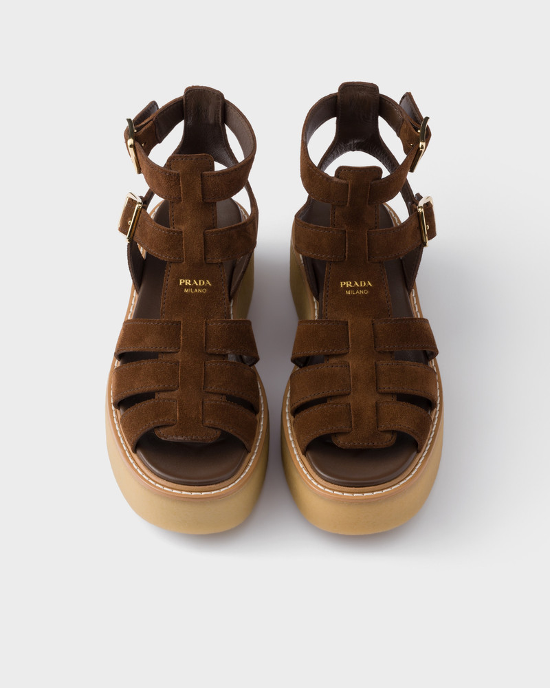 Suede gladiator sandals 3