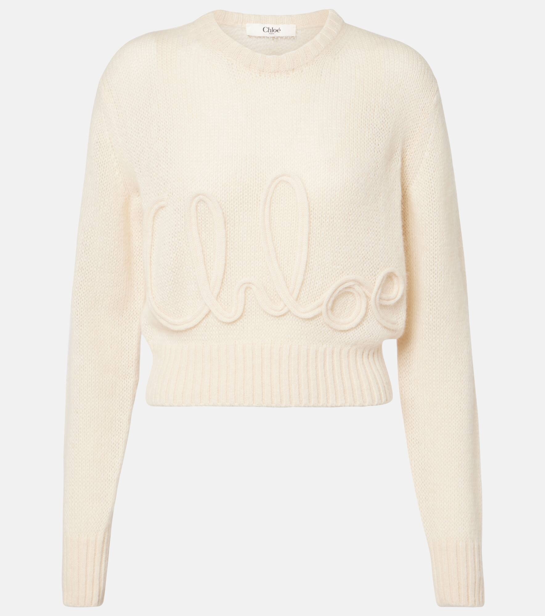 Logo alpaca and silk sweater - 1