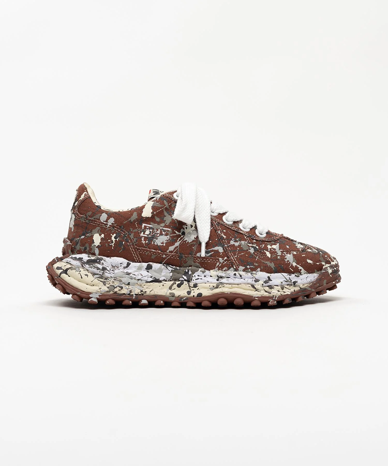 "LARRY"OG Sole Sputtering Paint Canvas Low-top Sneakers - 1
