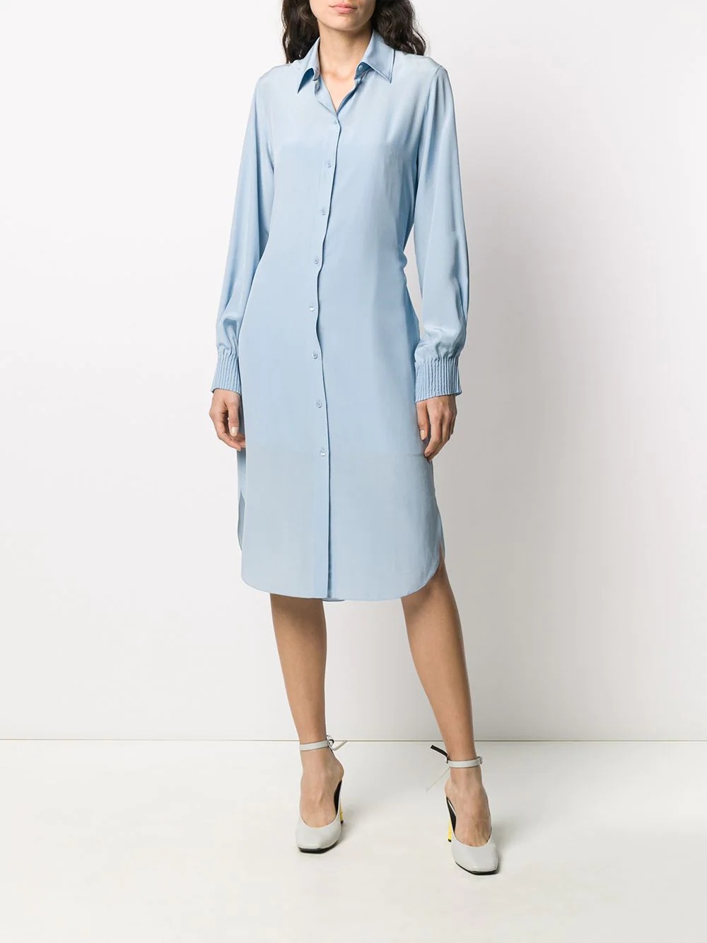 straight-fit midi shirt dress - 2