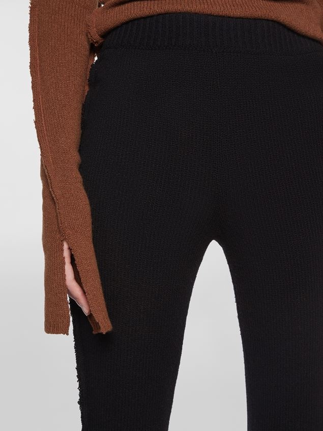 RECYCLED BLACK CASHMERE LEGGINGS - 4
