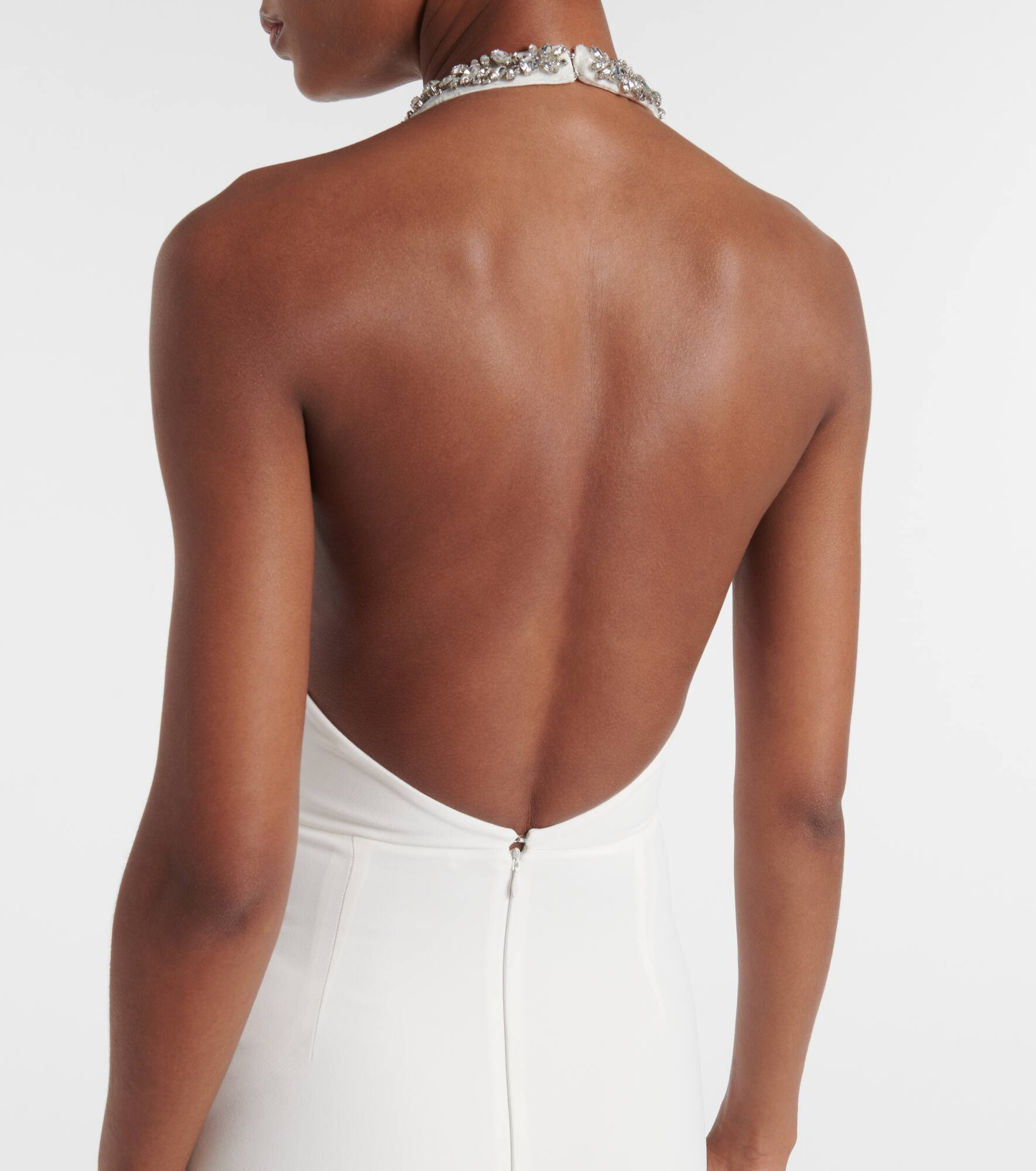Crystal-embellished open-back gown - 5