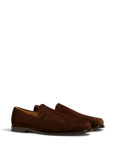 KHAITE Alessio suede loafers outlook