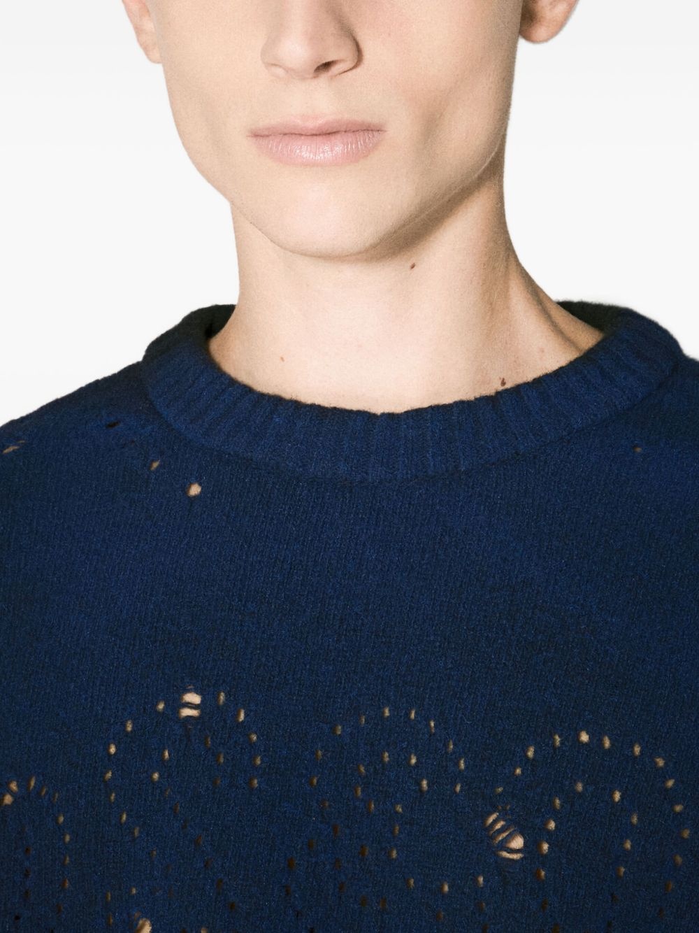 dip-dye cut-out sweater - 4