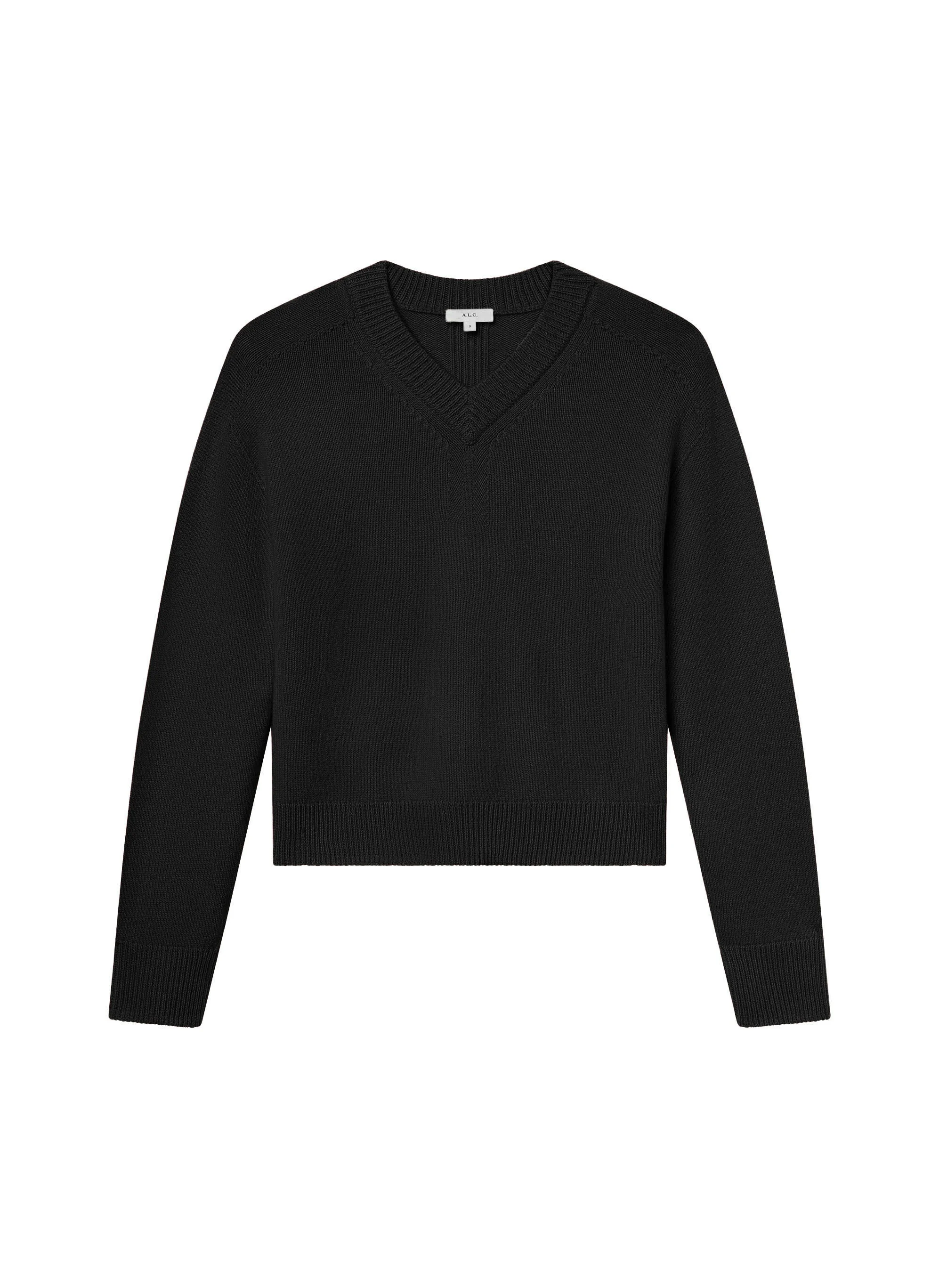 Calven Cashmere V Neck Sweater - 1