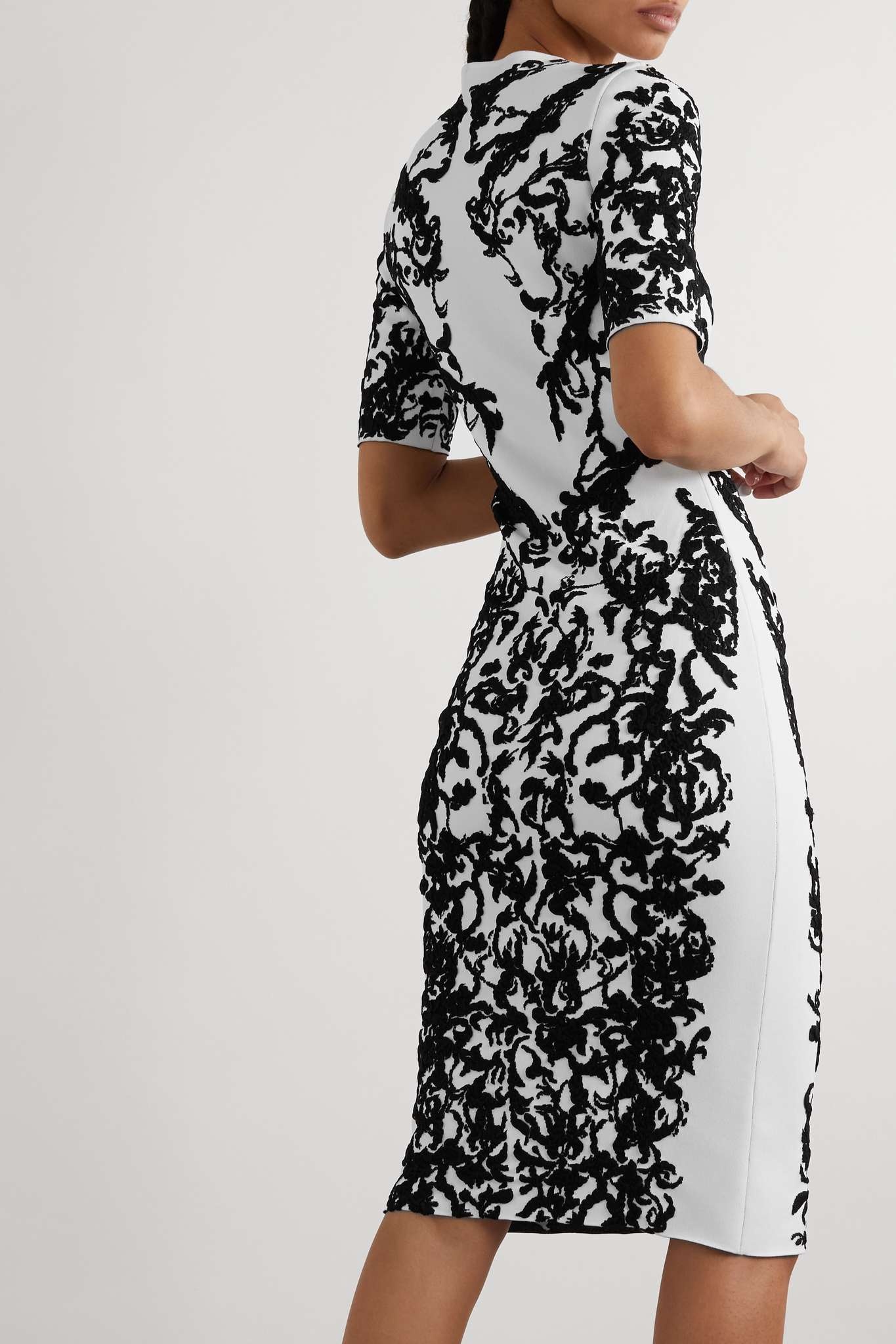 Stretch-jacquard dress - 3