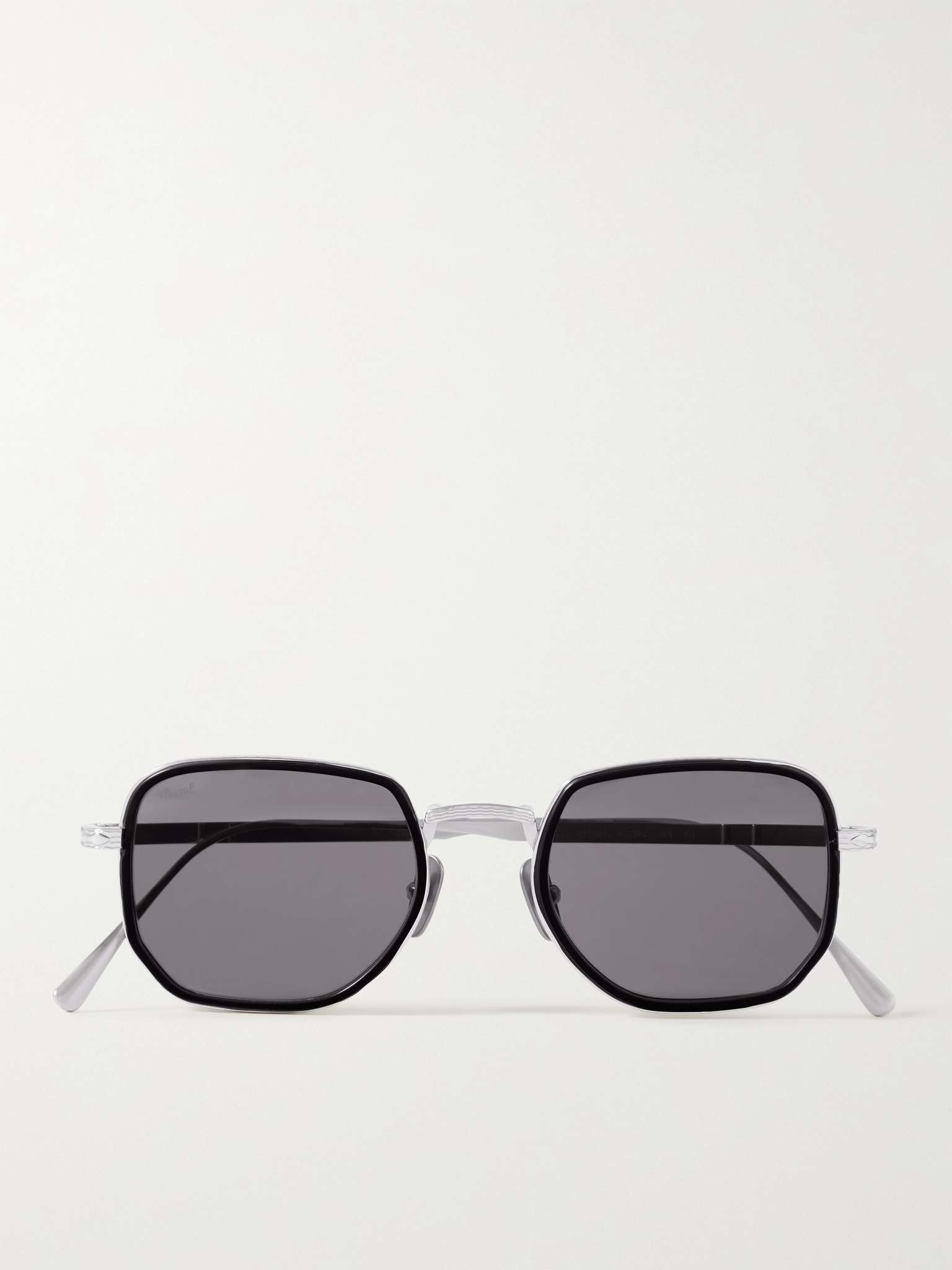 Round-Frame Titanium and Acetate Sunglasses - 1