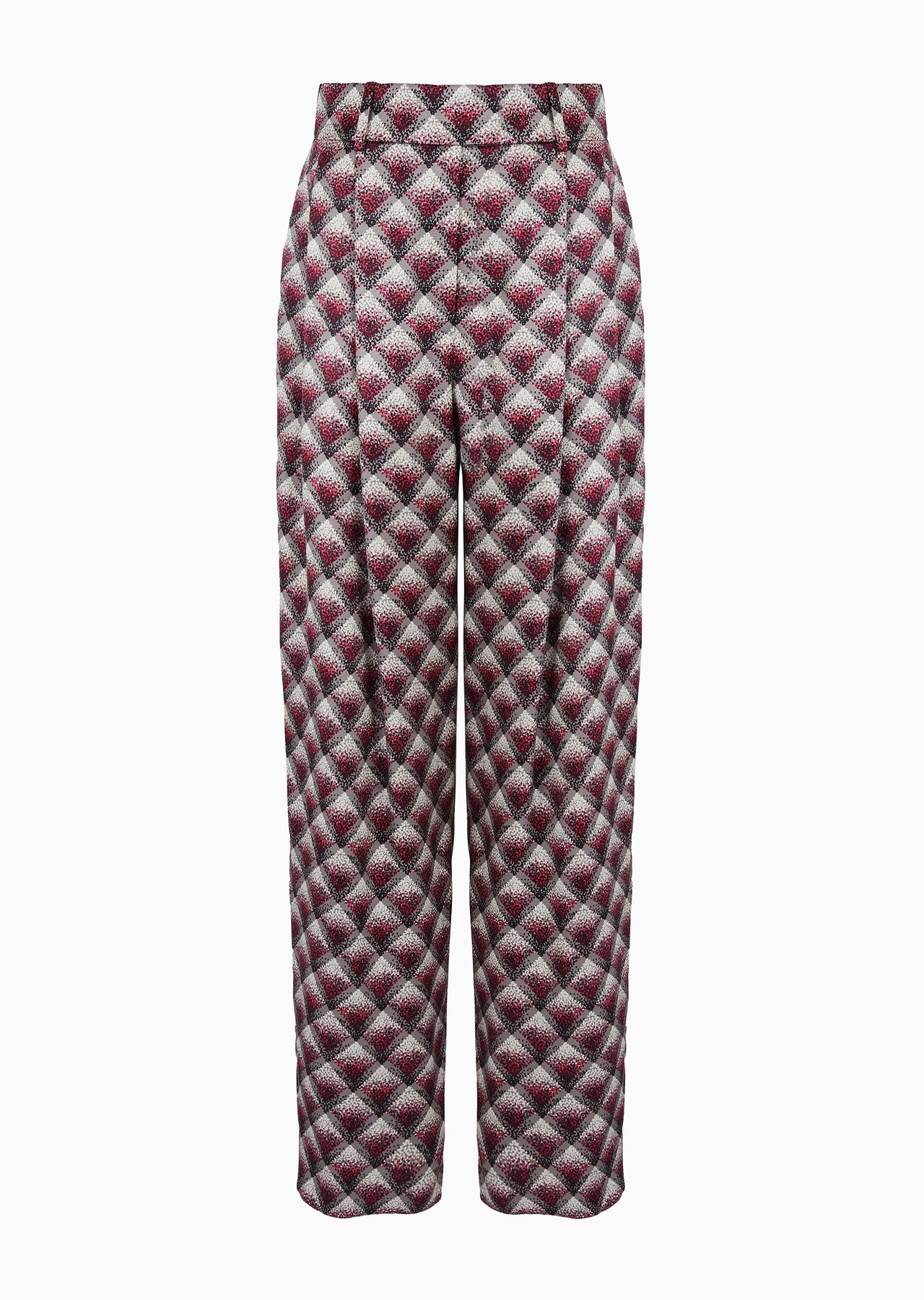 Gradient printed silk faille trousers - 1