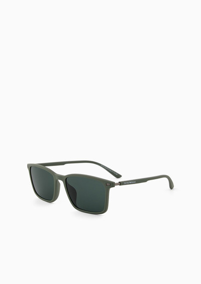 EMPORIO ARMANI Men’s rectangular sunglasses outlook