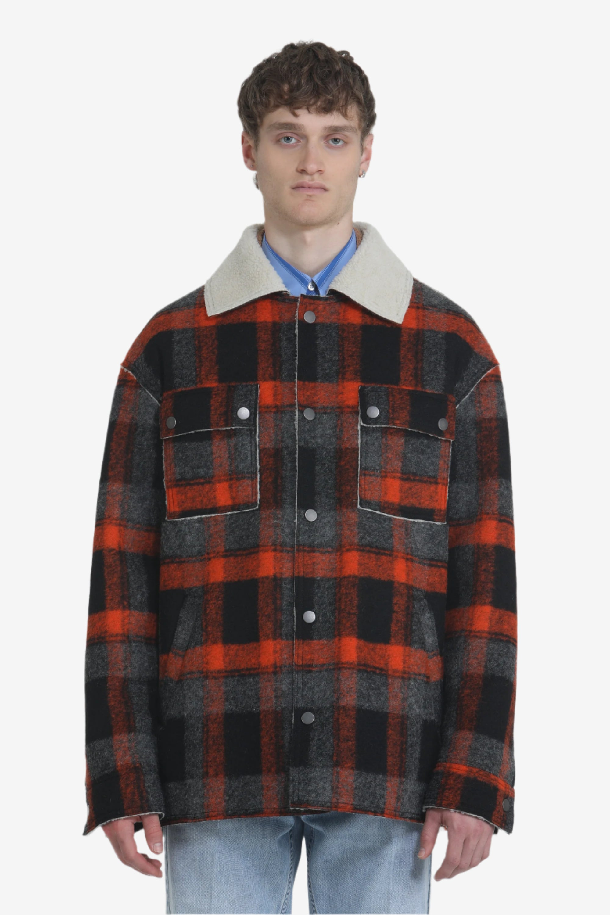 JACKET WITH CONTRAST COLLAR - 4