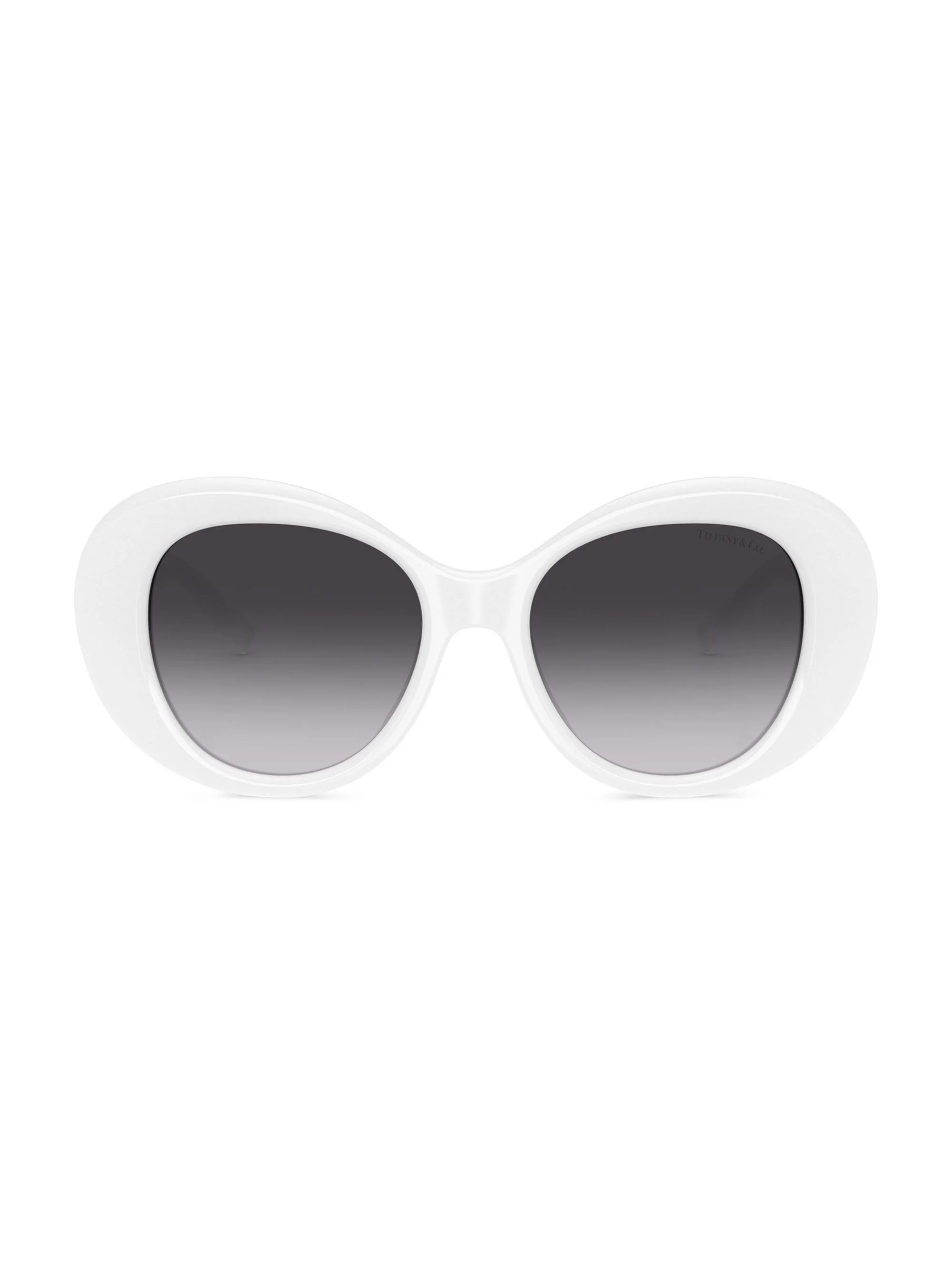 Women's 52MM Round Sunglasses - Gradient Grey White - 1