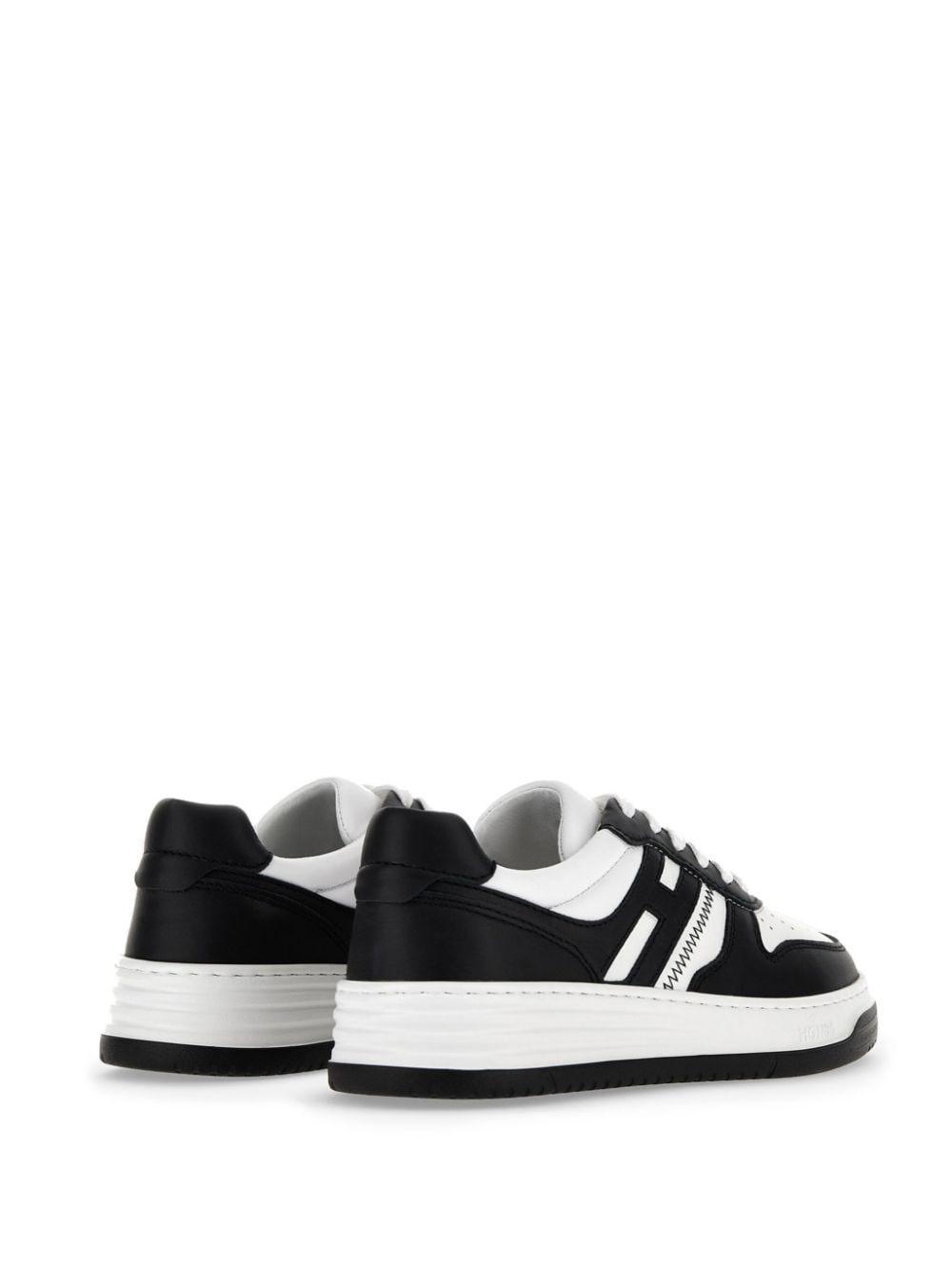 panelled-design leather sneakers - 3