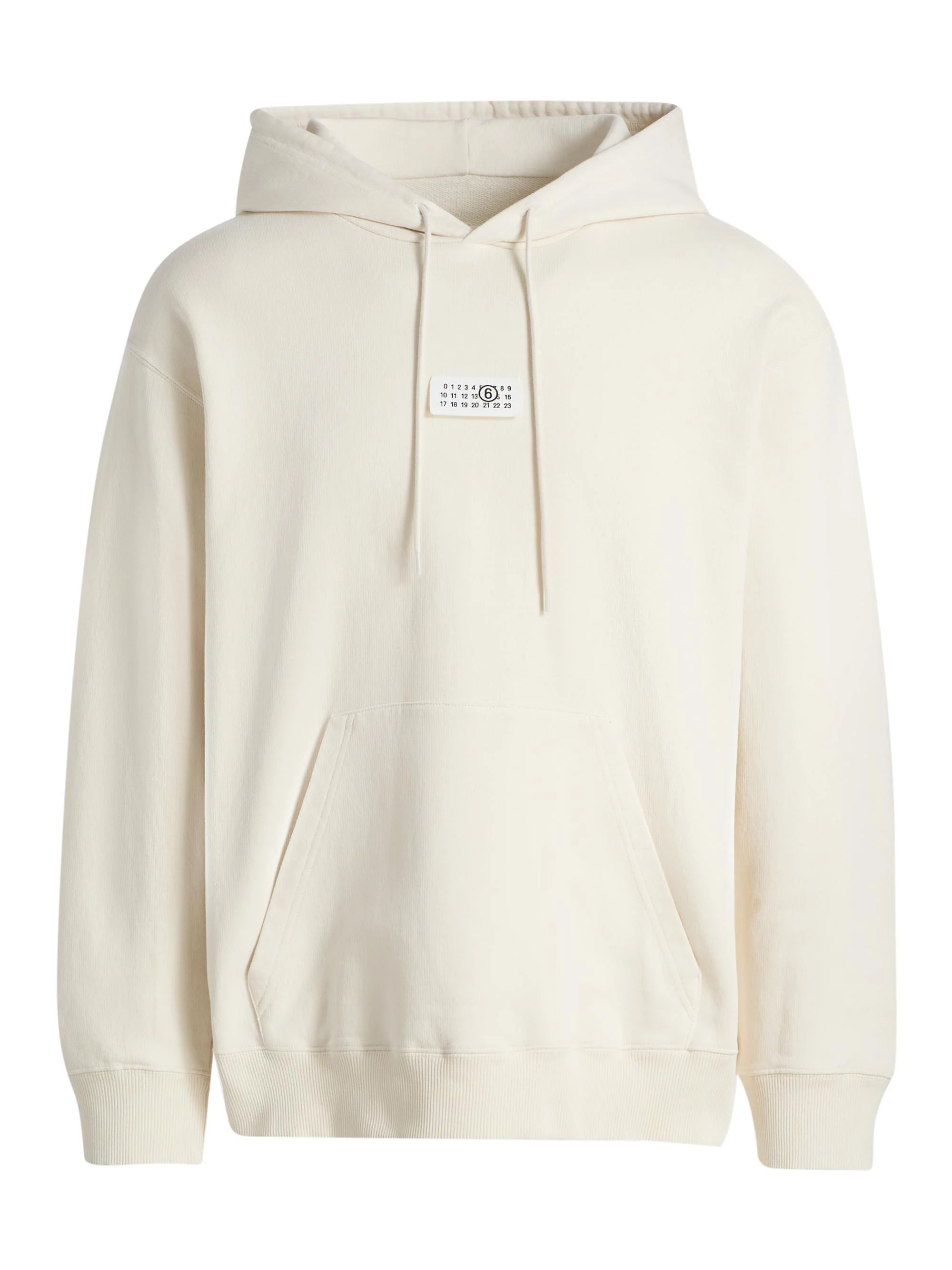 Men's Numeric Cotton Hoodie - Ecru - 1