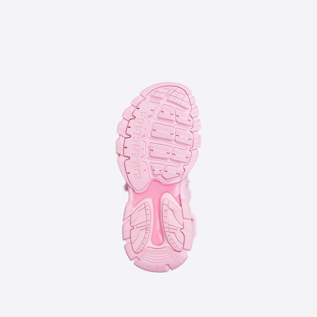 Women's Track Sandale Fake Fur in Pink - 6