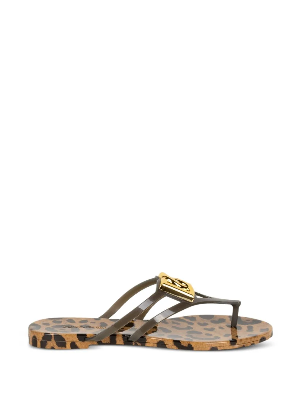 leopard-print sandals - 1