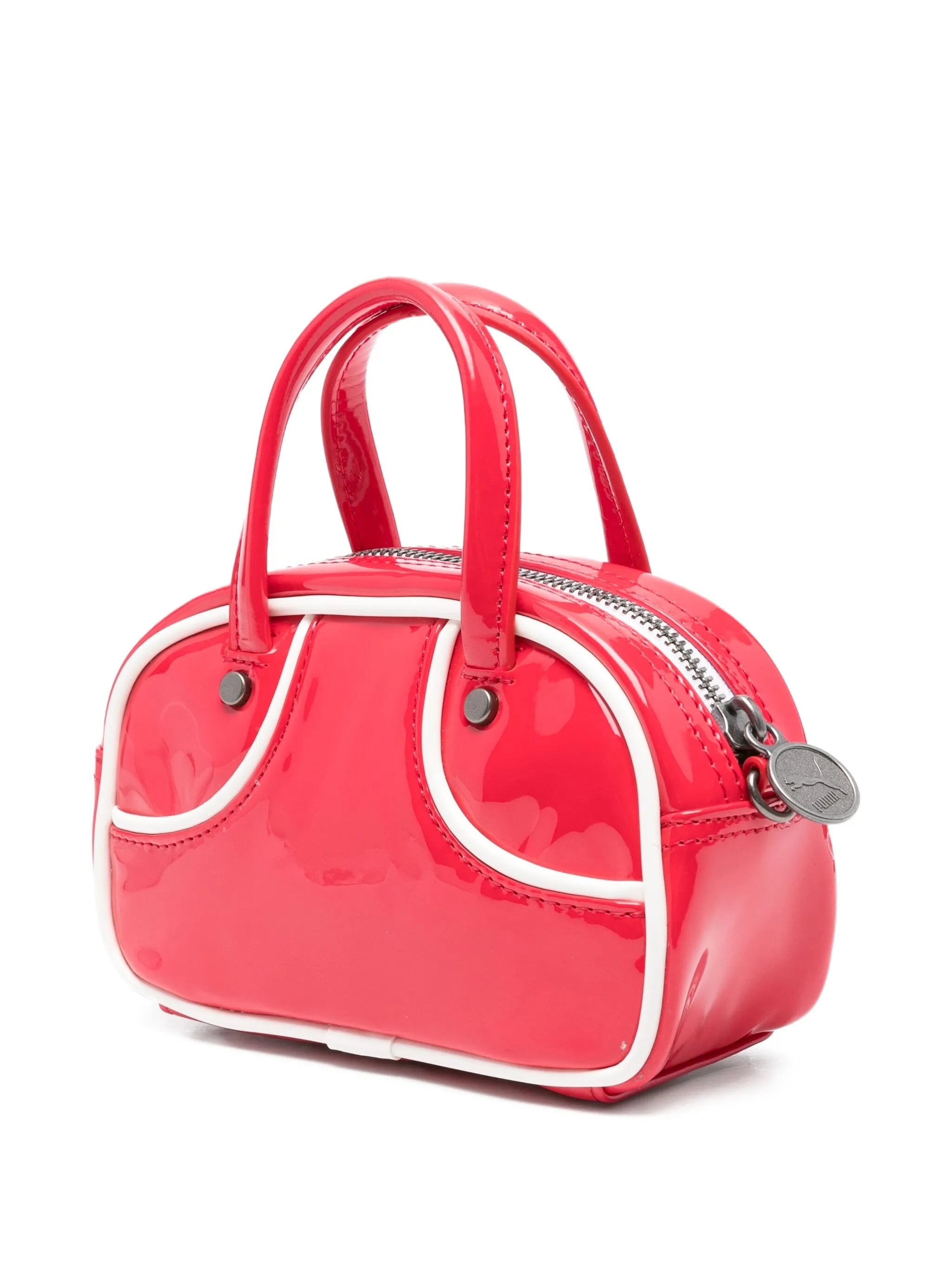 Puma 1976 Micro 1L Grip Patent-leather Top-handle Bag - 5