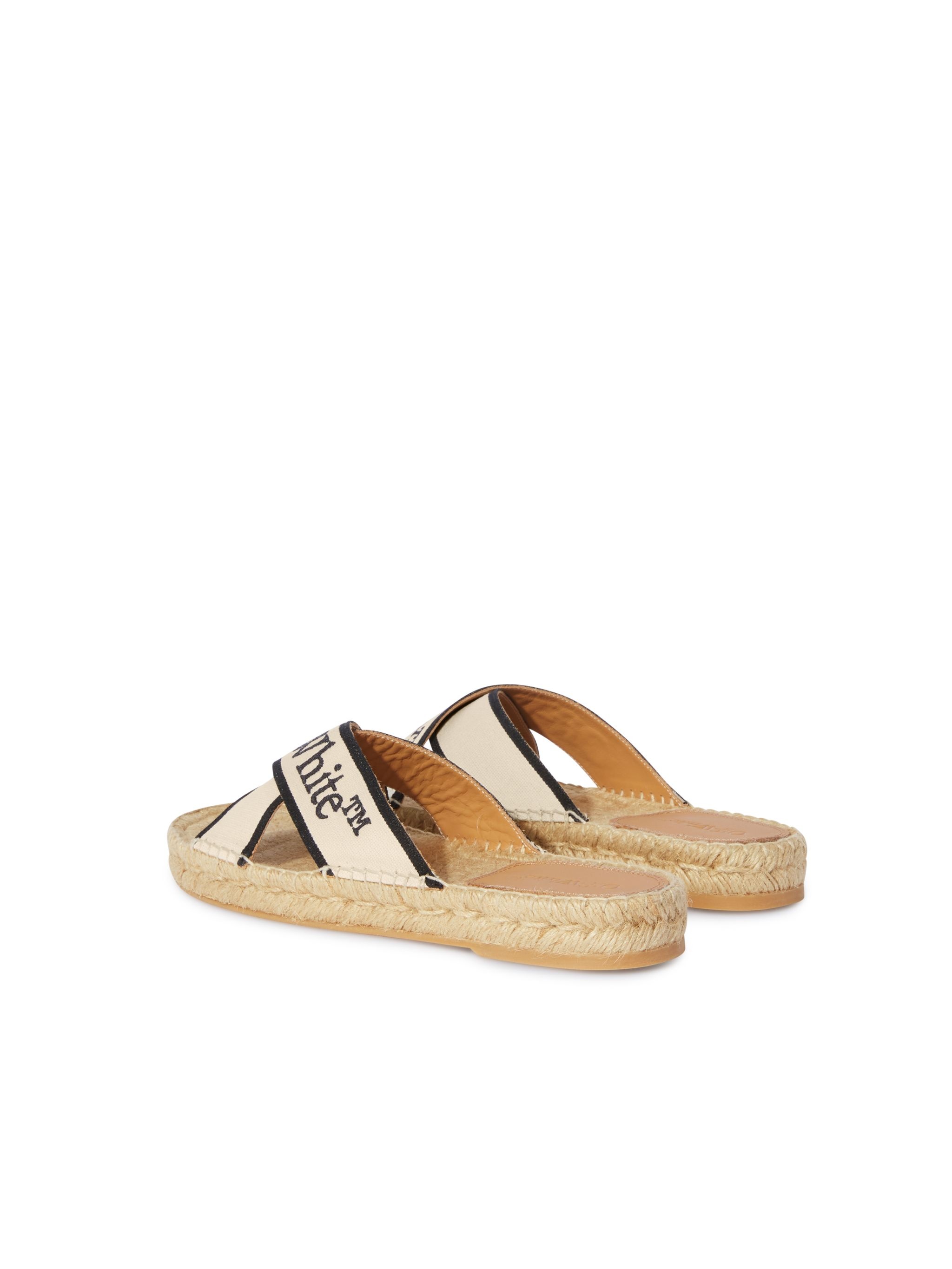 Beige/black Criss-cross Espadrilles - 4