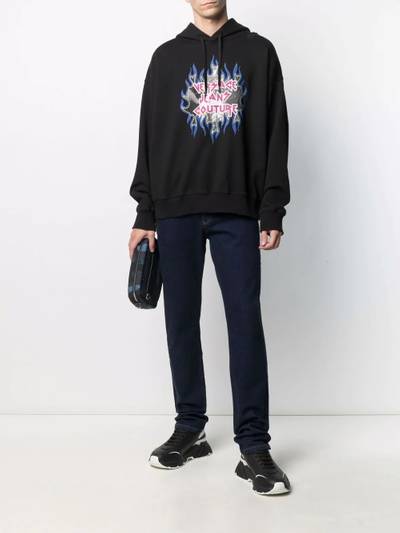 VERSACE JEANS COUTURE Rock logo-print hoodie outlook