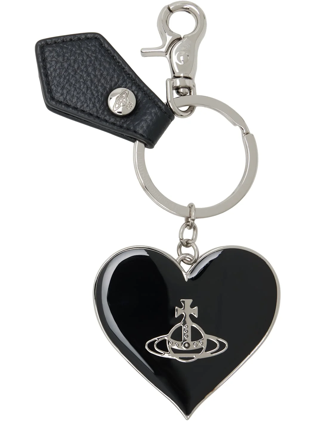 Black Mirror Heart Orb Keychain - 1