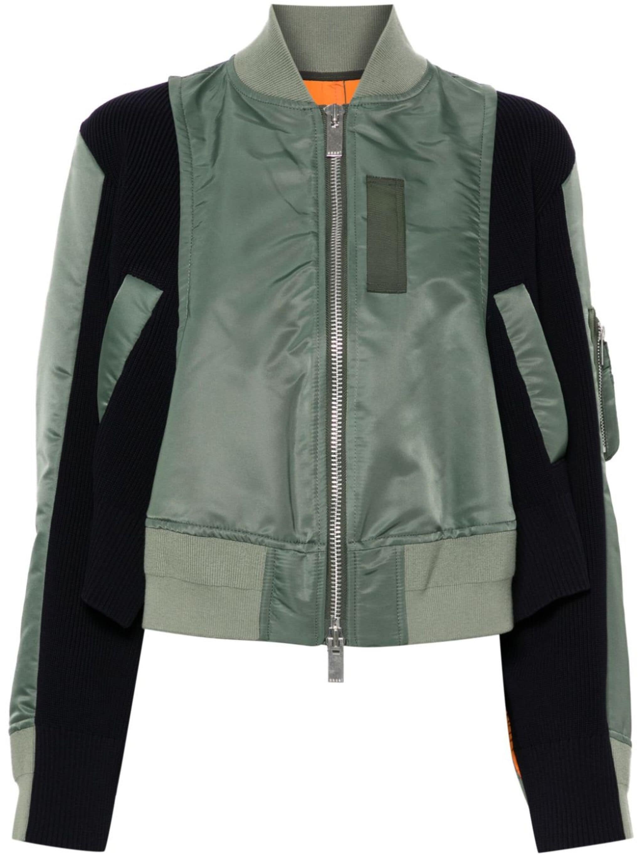 panelled bomber jacket - 1