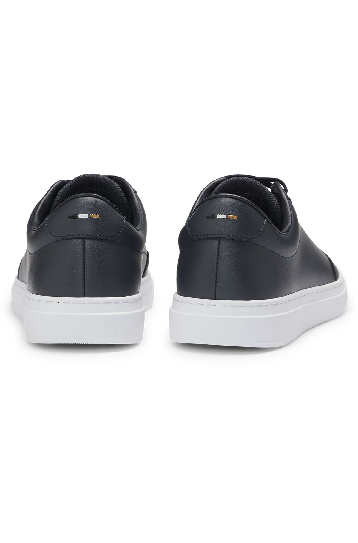 COATED-LEATHER TRAINERS WITH GOLD-TONE LOGO - 5