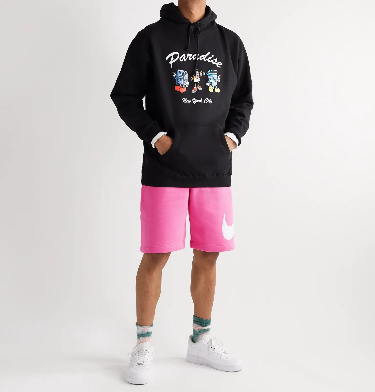 Sportswear Club Logo-Print Fleece-Back Cotton-Blend Jersey Shorts - 2