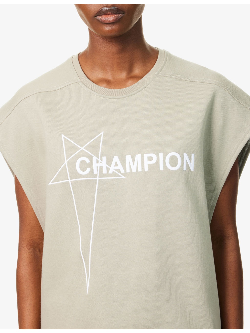 Rick Owens X Champion Tatlin Logo-Embroidery Cotton-Jersey Sweatshirt - 5