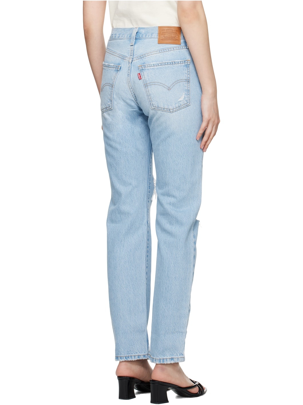 Blue Middy Straight Jeans - 3