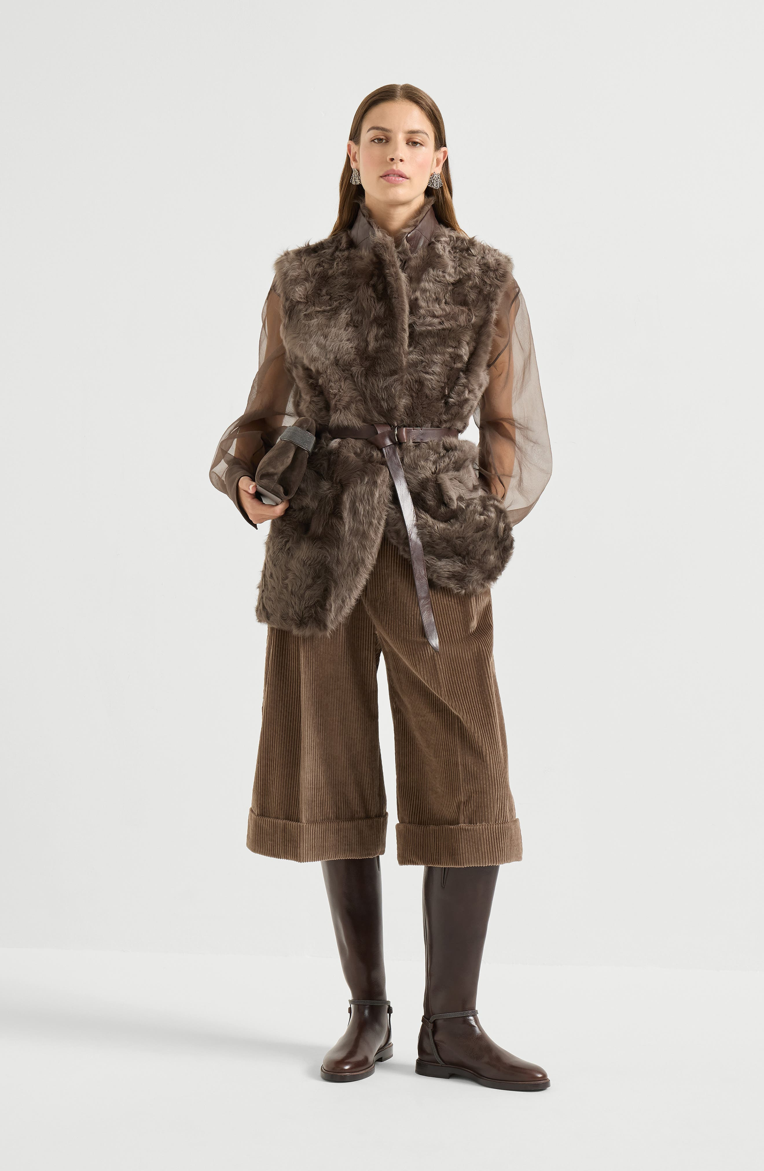 Brunello Cucinelli Corduroy city Bermuda shorts in Brown at Nordstrom - 5