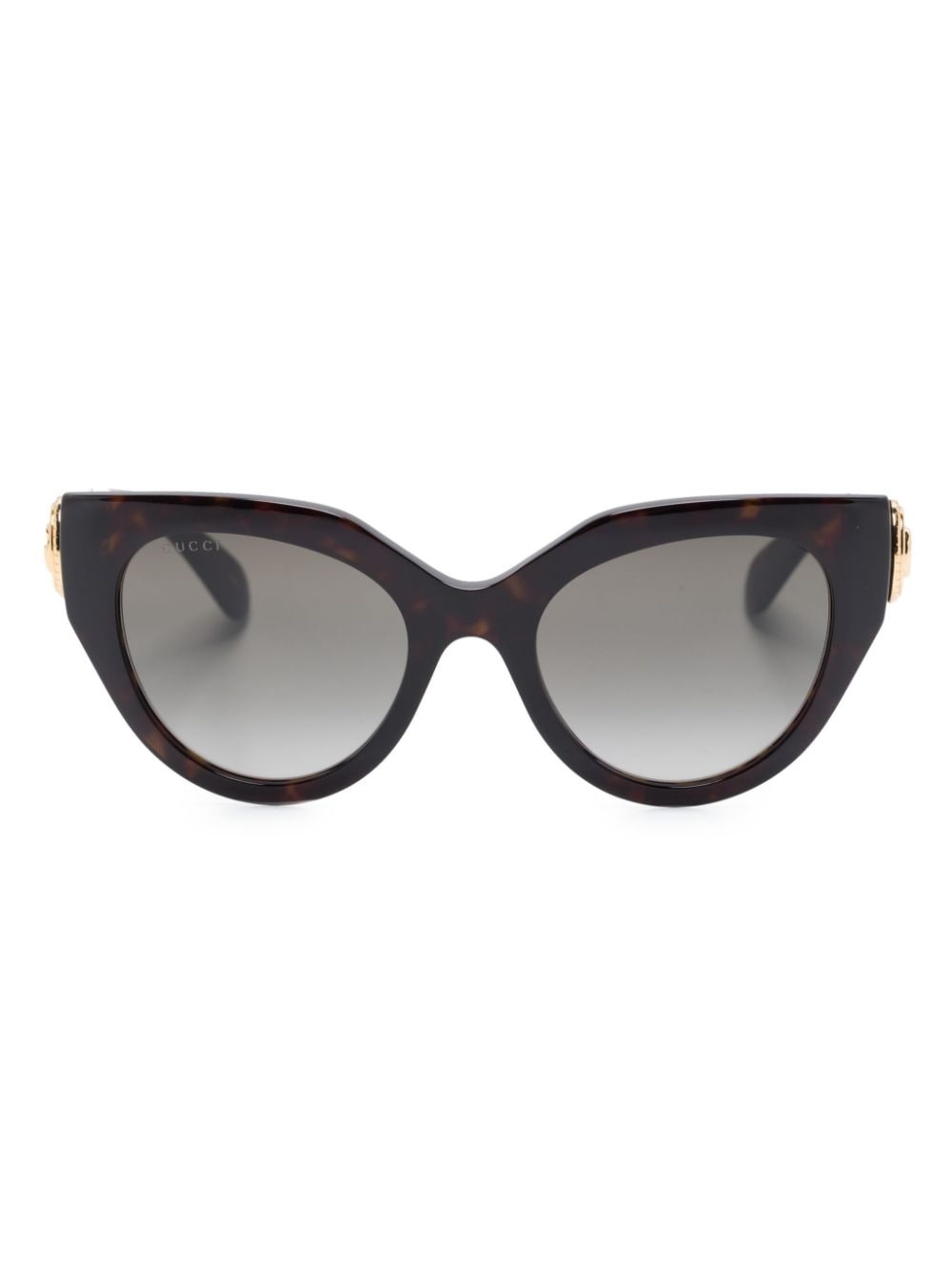 logo-plaque cat eye-frame sunglasses - 1