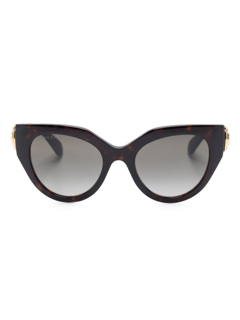 logo-plaque cat eye-frame sunglasses 1