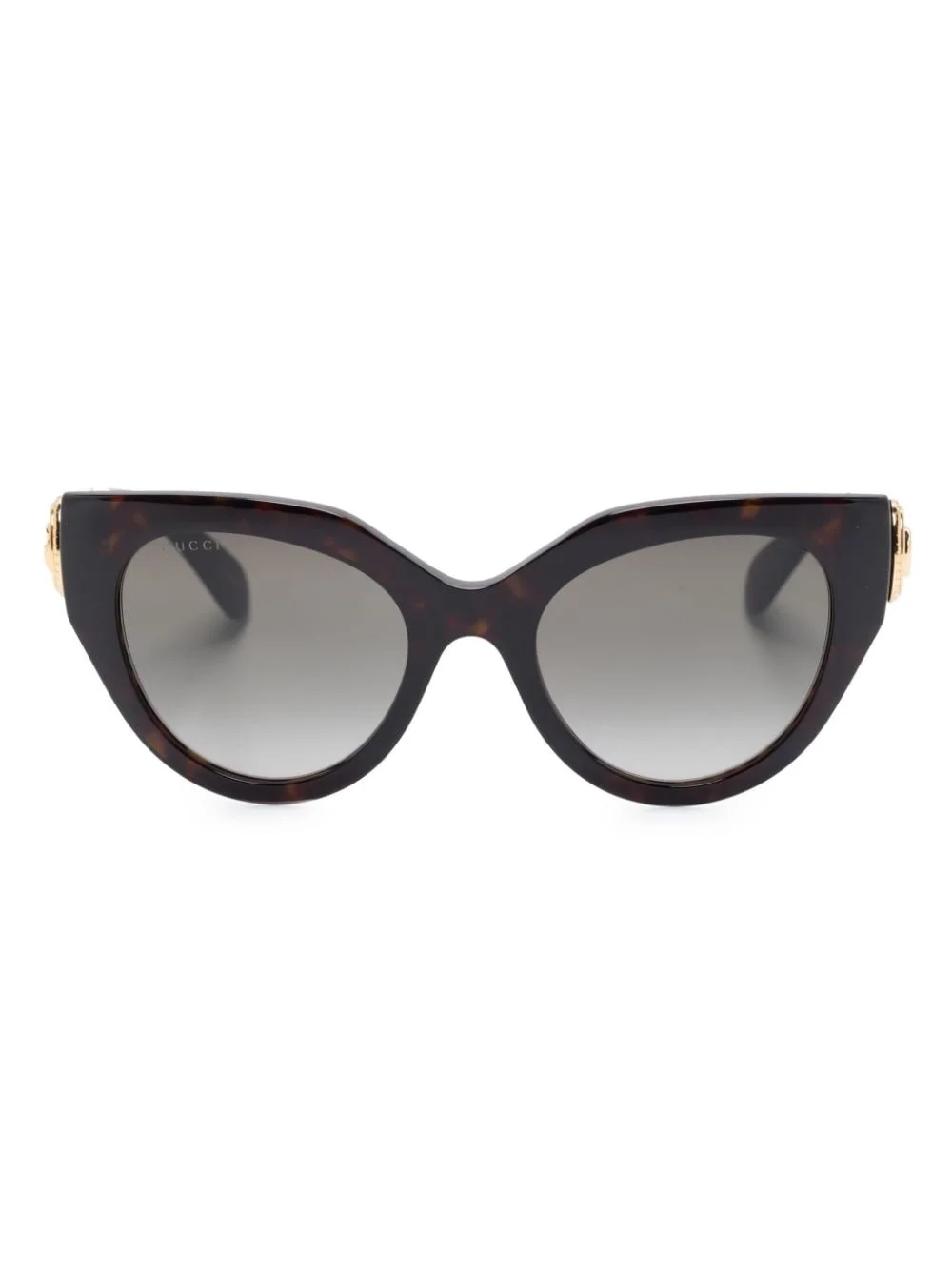 logo-plaque cat eye-frame sunglasses - 1