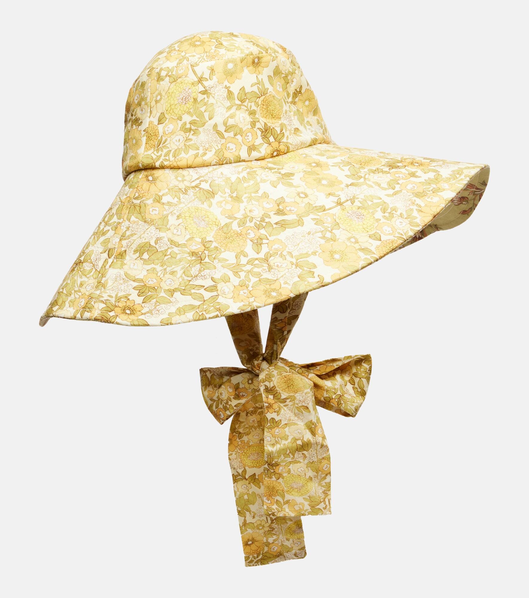 Gabriella floral linen sun hat - 4