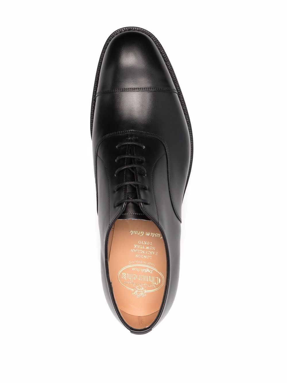 polished leather derby shoes - 4