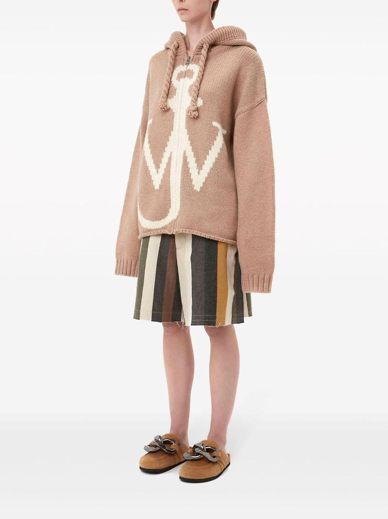 JW Anderson anchor-print zip-up hoodie outlook