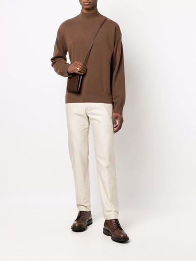 Z Zegna mock-neck wool-blend jumper outlook