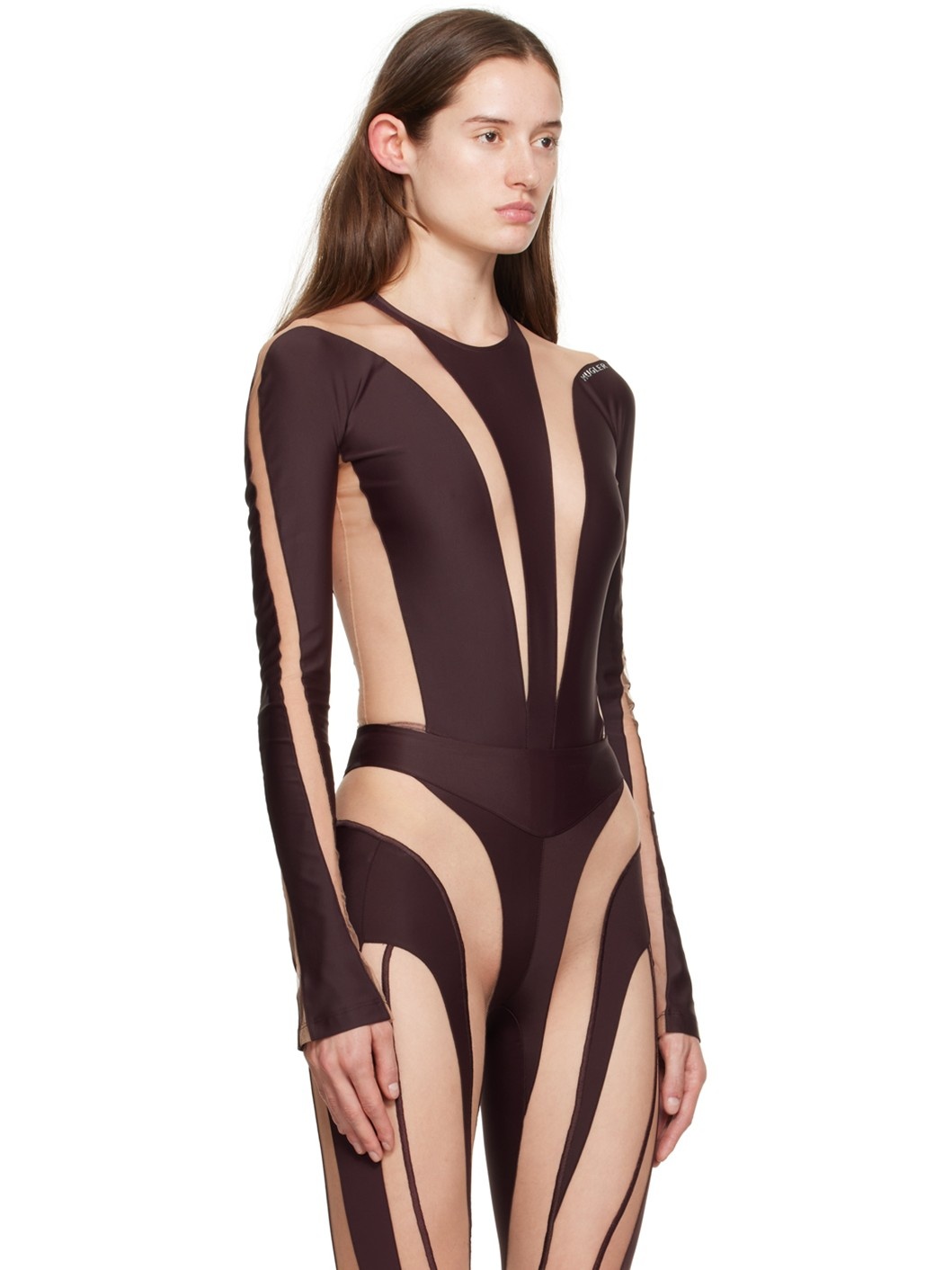 Burgundy Illusion Bodysuit - 2