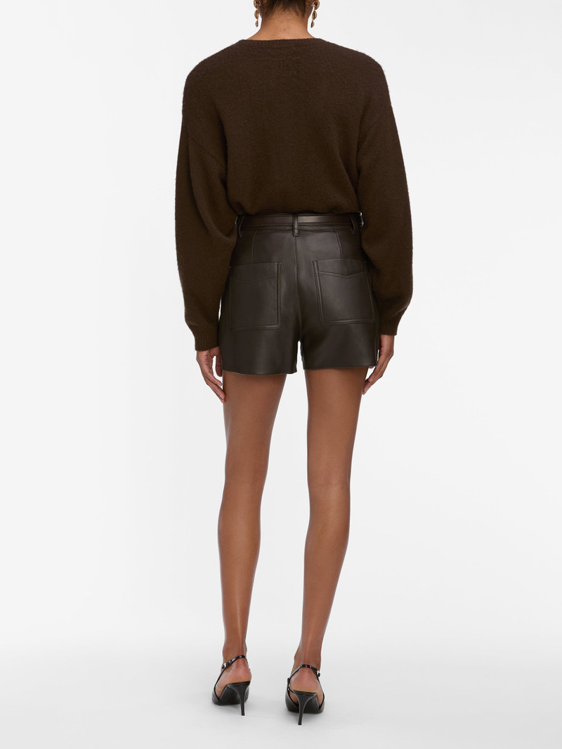 The Leather Scout Short in Truffle 6