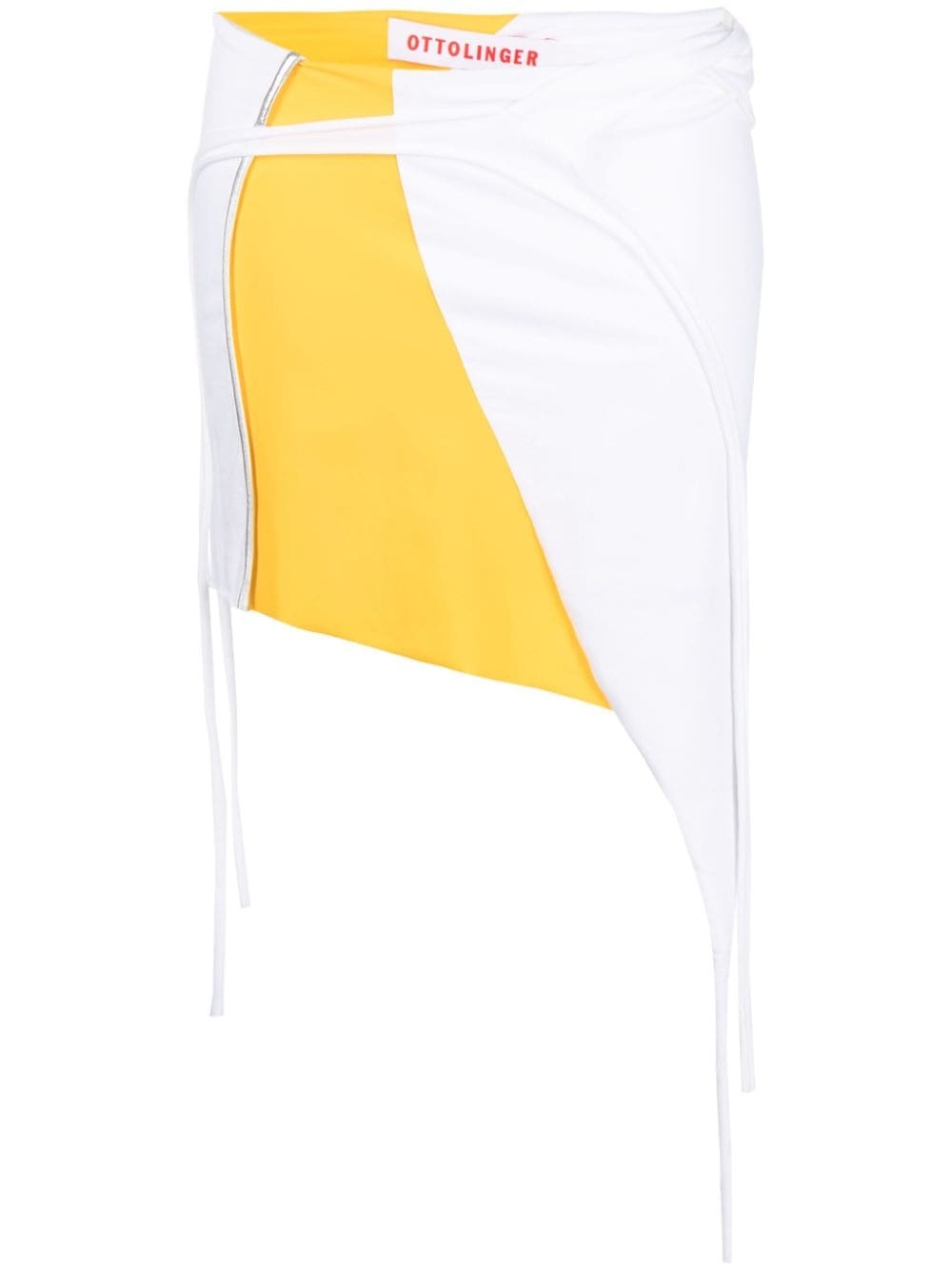 colour-block panelled miniskirt - 1