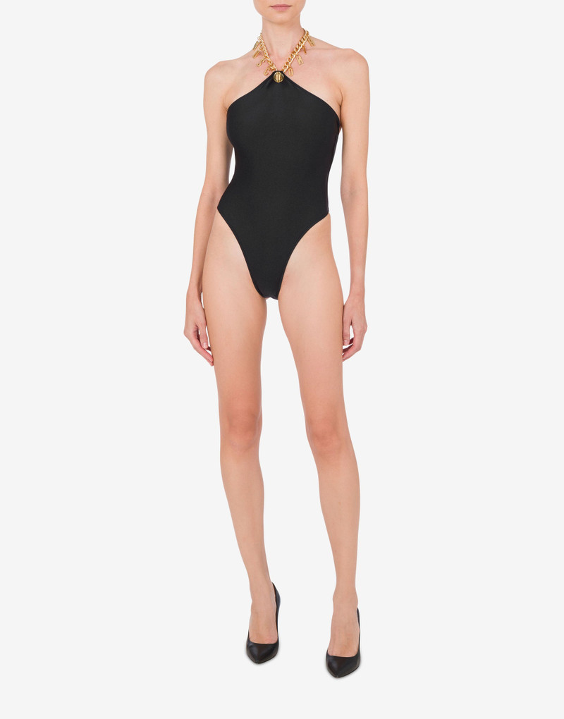 LETTERING CHARM ONE-PIECE SWIMSUIT 1
