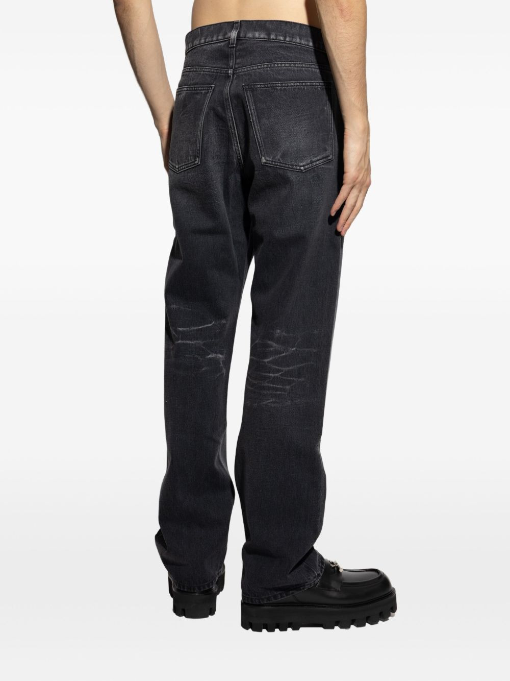 five-pocket faded jeans - 4