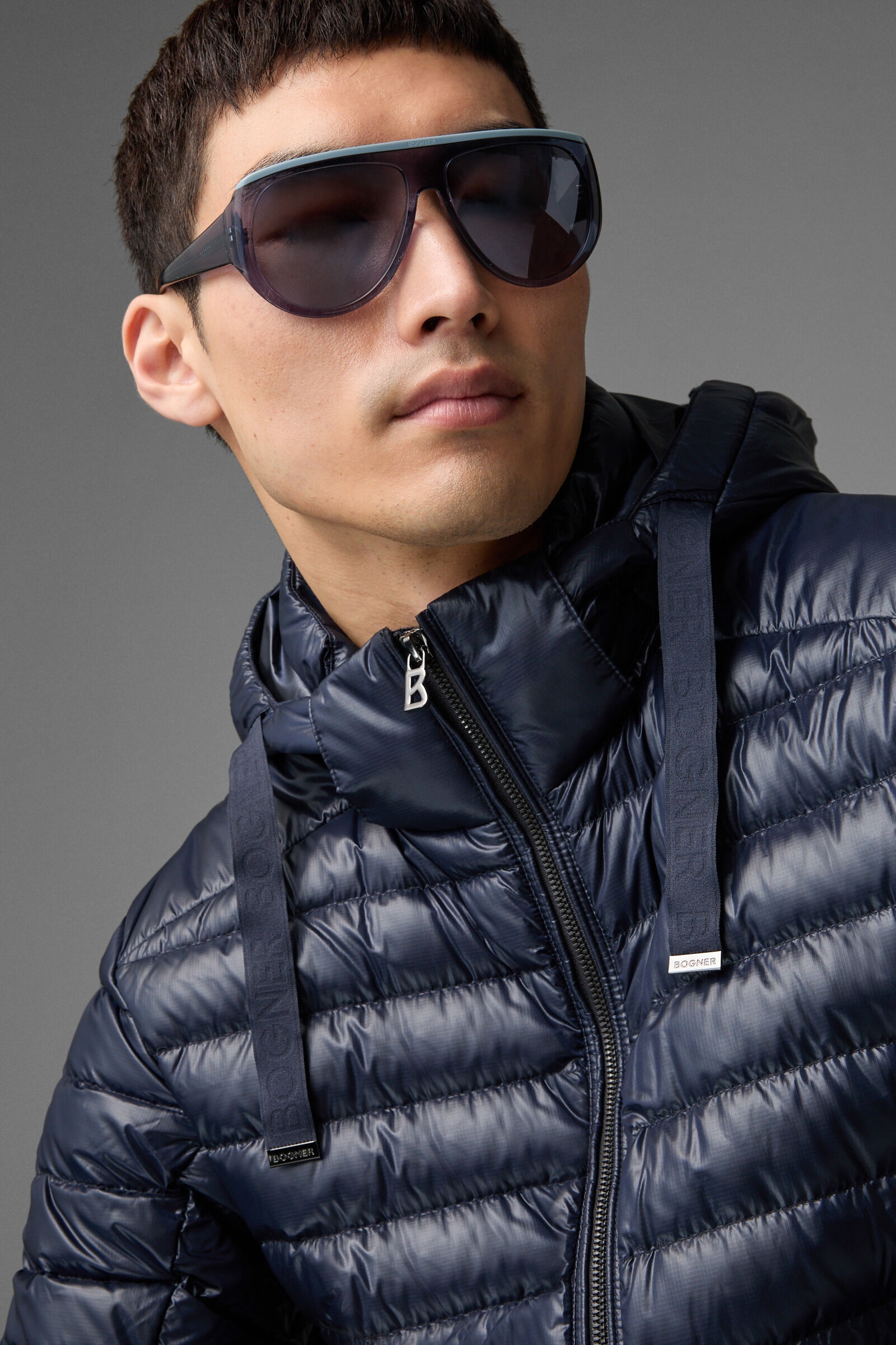 Loke lightweight down jacket in Navy blue - 6