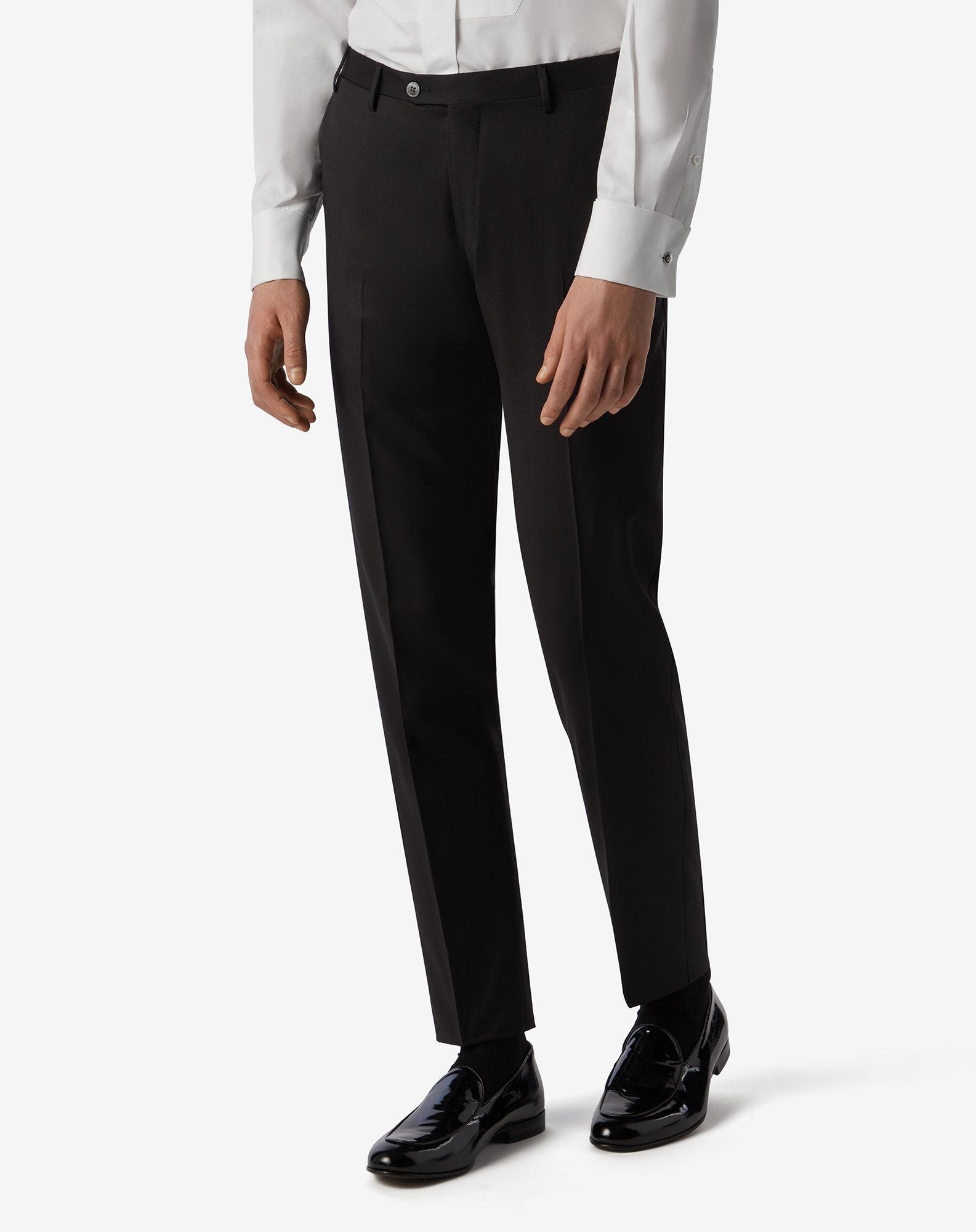 Black 130's wool trousers - 2