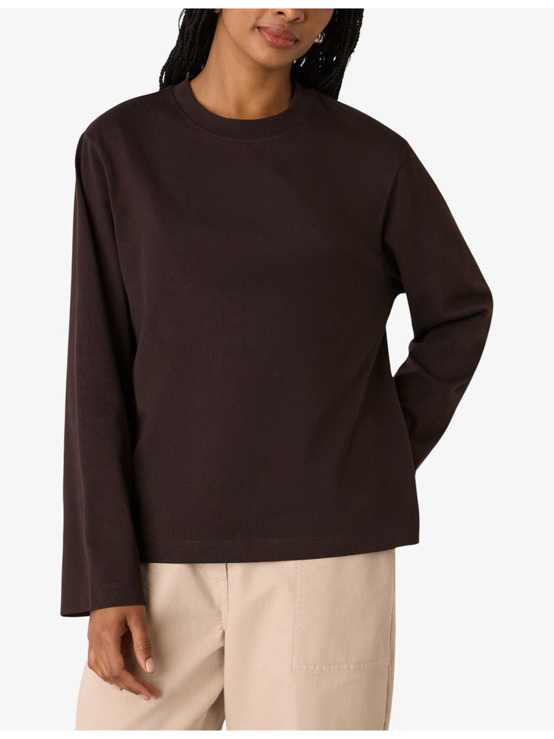 Round-Neck Long-Sleeve Cotton-Jersey Top 3